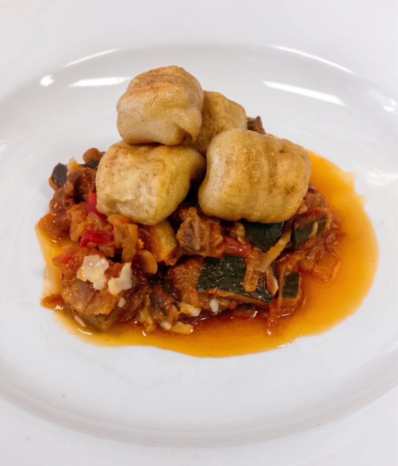 Plated food dish