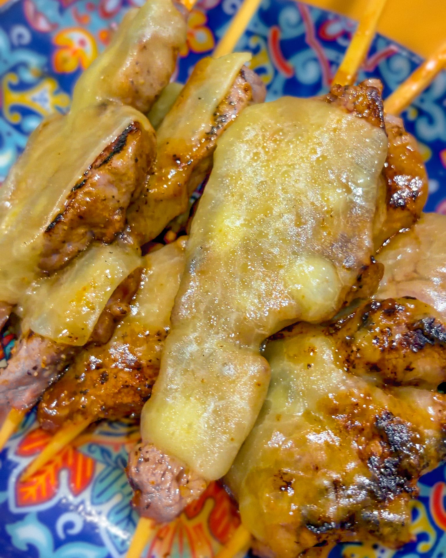 Grilled glazed skewers
